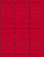 Tape Logic - 2-5/8" Long, Fluorescent Red Paper Laser Label - For Laser Printers - A1 Tooling