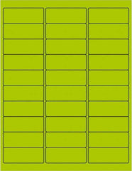 Tape Logic - 2-5/8" Long, Fluorescent Green Paper Laser Label - For Laser Printers - A1 Tooling