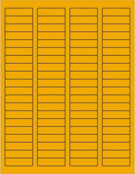 Tape Logic - 1-3/4" Long, Fluorescent Orange Paper Laser Label - For Laser Printers - A1 Tooling