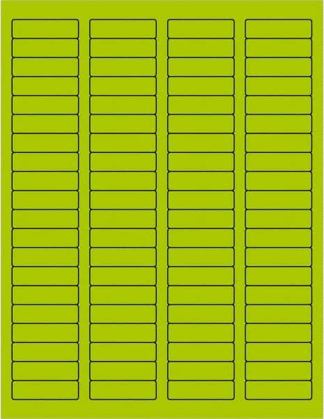 Tape Logic - 1-3/4" Long, Fluorescent Green Paper Laser Label - For Laser Printers - A1 Tooling