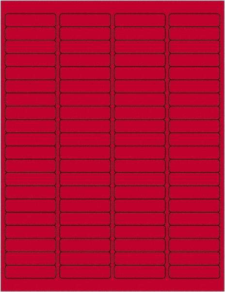 Tape Logic - 1-15/16" Long, Fluorescent Red Paper Laser Label - For Laser Printers - A1 Tooling