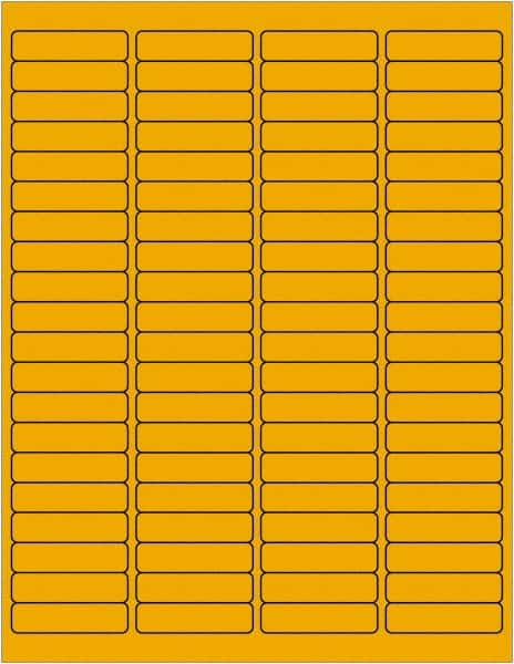 Tape Logic - 1-15/16" Long, Fluorescent Orange Paper Laser Label - For Laser Printers - A1 Tooling