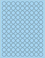 Tape Logic - 3/4" Long, Pastel Blue Paper Laser Label - For Laser Printers - A1 Tooling