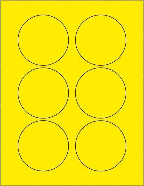 Tape Logic - 3" Long, Fluorescent Yellow Paper Laser Label - For Laser Printers - A1 Tooling