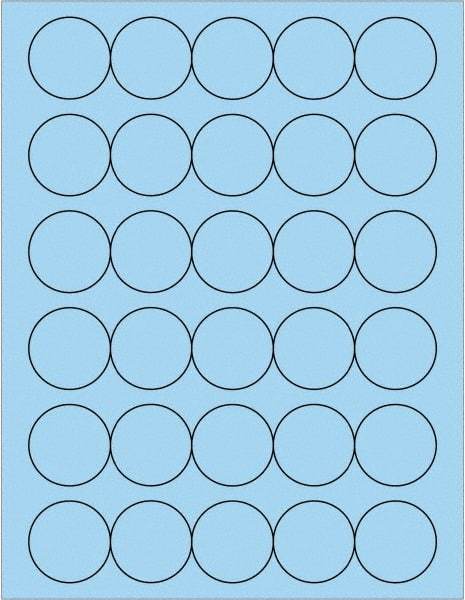 Tape Logic - 1-1/2" Long, Pastel Blue Paper Laser Label - For Laser Printers - A1 Tooling