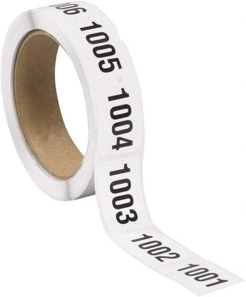 Tape Logic - 1-1/2" Long, Black/White Paper Inventory Labels - For Multi-Use - A1 Tooling