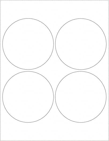 Tape Logic - 4" Long, White Paper Laser Label - For Laser Printers - A1 Tooling