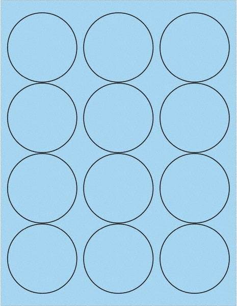 Tape Logic - 2-1/2" Long, Pastel Blue Paper Laser Label - For Laser Printers - A1 Tooling