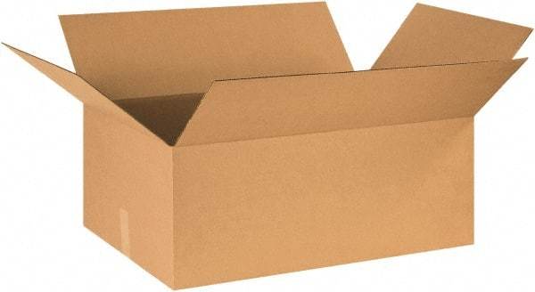 Made in USA - 20" Wide x 30" Long x 12" High Rectangle Corrugated Shipping Box - 1 Wall, Kraft (Color), 65 Lb Capacity - A1 Tooling