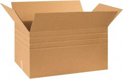 Made in USA - 17" Wide x 30" Long x 16" High Rectangle Multi-Depth Box - 1 Wall, Kraft (Color), 65 Lb Capacity - A1 Tooling