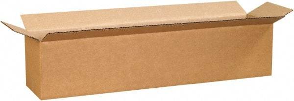 Made in USA - 4" Wide x 28" Long x 4" High Rectangle Corrugated Shipping Box - 1 Wall, Kraft (Color), 65 Lb Capacity - A1 Tooling