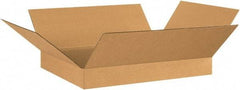 Made in USA - 20" Wide x 26" Long x 4" High Rectangle Corrugated Shipping Box - 1 Wall, Kraft (Color), 65 Lb Capacity - A1 Tooling