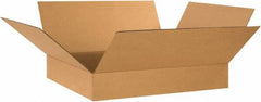 Made in USA - 20" Wide x 24" Long x 4" High Rectangle Corrugated Shipping Box - 1 Wall, Kraft (Color), 65 Lb Capacity - A1 Tooling