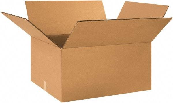 Made in USA - 16" Wide x 24" Long x 8" High Rectangle Heavy Duty Corrugated Box - 2 Walls, Kraft (Color), 100 Lb Capacity - A1 Tooling