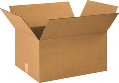 Made in USA - 17" Wide x 23" Long x 12" High Rectangle Corrugated Shipping Box - 1 Wall, Kraft (Color), 65 Lb Capacity - A1 Tooling