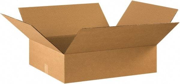 Made in USA - 18" Wide x 22" Long x 6" High Rectangle Corrugated Shipping Box - 1 Wall, Kraft (Color), 65 Lb Capacity - A1 Tooling