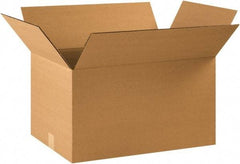 Made in USA - 14" Wide x 22" Long x 12" High Rectangle Corrugated Shipping Box - 1 Wall, Kraft (Color), 65 Lb Capacity - A1 Tooling