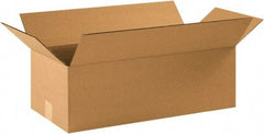 Made in USA - 10" Wide x 22" Long x 6" High Rectangle Corrugated Shipping Box - 1 Wall, Kraft (Color), 65 Lb Capacity - A1 Tooling