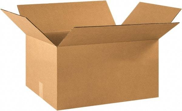 Made in USA - 15-5/8" Wide x 21-3/8" Long x 12-5/8" High Rectangle Corrugated Shipping Box - 1 Wall, Kraft (Color), 65 Lb Capacity - A1 Tooling