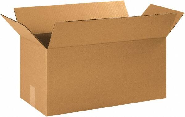 Made in USA - 10" Wide x 21" Long x 10" High Rectangle Corrugated Shipping Box - 1 Wall, Kraft (Color), 65 Lb Capacity - A1 Tooling