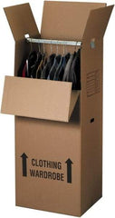 Made in USA - 22" Wide x 24" Long x 60" High Rectangle Moving Boxes - 2 Walls, Kraft (Color), 100 Lb Capacity - A1 Tooling