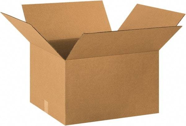 Made in USA - 18" Wide x 20" Long x 12" High Rectangle Corrugated Shipping Box - 1 Wall, Kraft (Color), 65 Lb Capacity - A1 Tooling