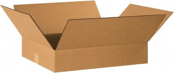 Made in USA - 18" Wide x 22" Long x 4" High Rectangle Corrugated Shipping Box - 1 Wall, Kraft (Color), 65 Lb Capacity - A1 Tooling