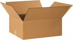 Made in USA - 15" Wide x 20" Long x 9" High Rectangle Corrugated Shipping Box - 1 Wall, Kraft (Color), 65 Lb Capacity - A1 Tooling