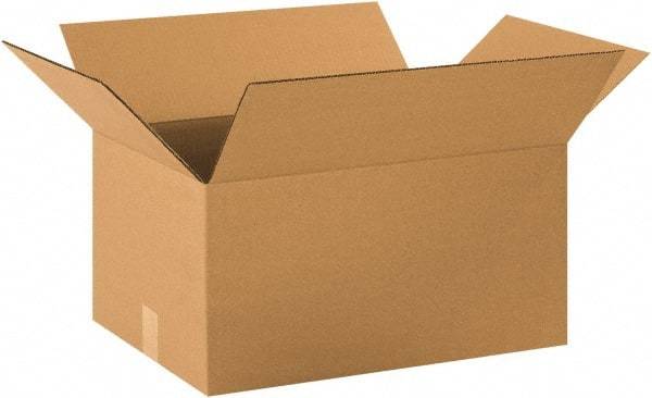 Made in USA - 14" Wide x 20" Long x 10" High Rectangle Corrugated Shipping Box - 1 Wall, Kraft (Color), 65 Lb Capacity - A1 Tooling