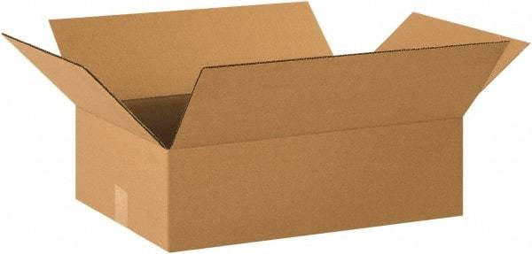 Made in USA - 14" Wide x 20" Long x 6" High Rectangle Corrugated Shipping Box - 1 Wall, Kraft (Color), 65 Lb Capacity - A1 Tooling