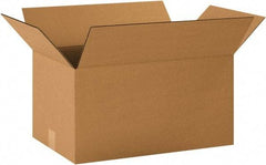 Made in USA - 12" Wide x 20" Long x 10" High Rectangle Corrugated Shipping Box - 1 Wall, Kraft (Color), 65 Lb Capacity - A1 Tooling