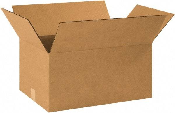 Made in USA - 12-1/2" Wide x 18-1/2" Long x 9" High Rectangle Corrugated Shipping Box - 1 Wall, Kraft (Color), 65 Lb Capacity - A1 Tooling