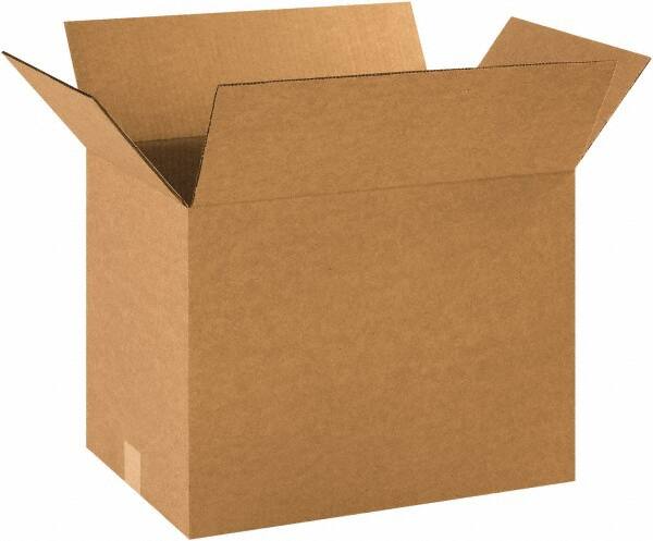 Made in USA - 12" Wide x 18" Long x 14" High Rectangle Corrugated Shipping Box - 1 Wall, Kraft (Color), 65 Lb Capacity - A1 Tooling