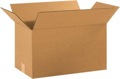 Made in USA - 10" Wide x 18" Long x 10" High Rectangle Corrugated Shipping Box - 1 Wall, Kraft (Color), 65 Lb Capacity - A1 Tooling