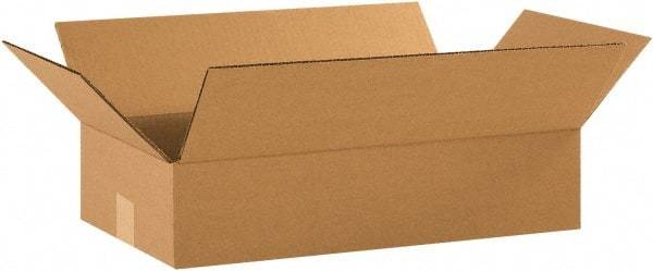 Made in USA - 10" Wide x 18" Long x 4" High Rectangle Corrugated Shipping Box - 1 Wall, Kraft (Color), 65 Lb Capacity - A1 Tooling