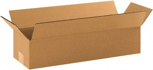 Made in USA - 6" Wide x 19" Long x 4" High Rectangle Corrugated Shipping Box - 1 Wall, Kraft (Color), 65 Lb Capacity - A1 Tooling