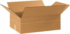 Made in USA - 11-1/4" Wide x 17-1/4" Long x 6" High Rectangle Multi-Depth Box - 1 Wall, Kraft (Color), 65 Lb Capacity - A1 Tooling