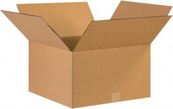 Made in USA - 17" Wide x 17" Long x 9" High Rectangle Corrugated Shipping Box - 1 Wall, Kraft (Color), 65 Lb Capacity - A1 Tooling