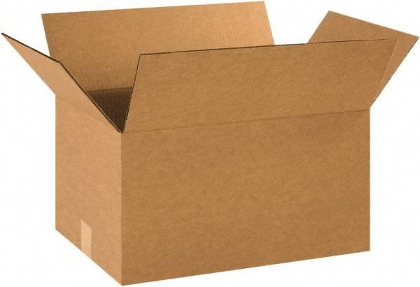 Made in USA - 12" Wide x 17" Long x 10" High Rectangle Corrugated Shipping Box - 1 Wall, Kraft (Color), 65 Lb Capacity - A1 Tooling