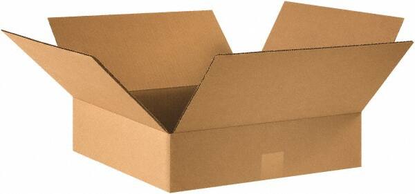 Made in USA - 16" Wide x 16" Long x 4" High Rectangle Corrugated Shipping Box - 1 Wall, Kraft (Color), 65 Lb Capacity - A1 Tooling