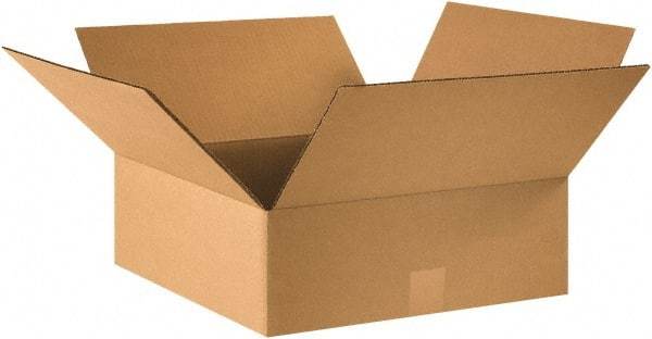 Made in USA - 16" Wide x 16" Long x 5" High Rectangle Corrugated Shipping Box - 1 Wall, Kraft (Color), 65 Lb Capacity - A1 Tooling