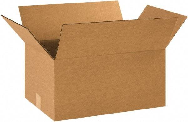 Made in USA - 12" Wide x 16" Long x 9" High Rectangle Corrugated Shipping Box - 1 Wall, Kraft (Color), 65 Lb Capacity - A1 Tooling