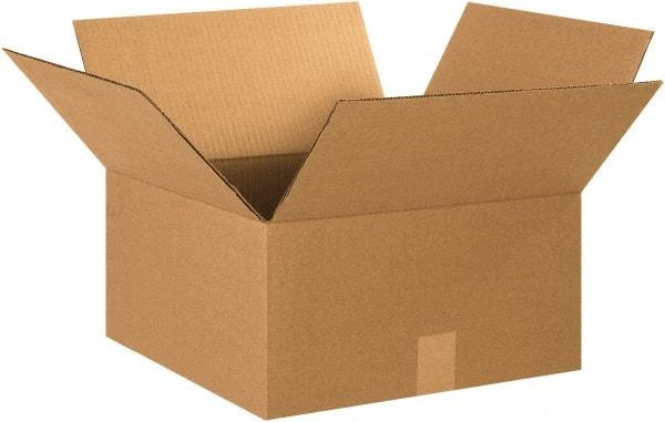 Made in USA - 15" Wide x 15" Long x 8" High Rectangle Corrugated Shipping Box - 1 Wall, Kraft (Color), 65 Lb Capacity - A1 Tooling