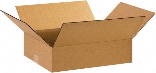 Made in USA - 12" Wide x 15" Long x 4" High Rectangle Corrugated Shipping Box - 1 Wall, Kraft (Color), 65 Lb Capacity - A1 Tooling