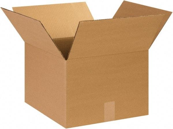 Made in USA - 14" Wide x 14" Long x 10" High Rectangle Corrugated Shipping Box - 1 Wall, Kraft (Color), 65 Lb Capacity - A1 Tooling