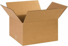 Made in USA - 12" Wide x 14" Long x 8" High Rectangle Corrugated Shipping Box - 1 Wall, Kraft (Color), 65 Lb Capacity - A1 Tooling