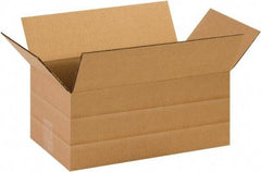 Made in USA - 8-3/4" Wide x 14-1/2" Long x 6" High Rectangle Multi-Depth Box - 1 Wall, Kraft (Color), 65 Lb Capacity - A1 Tooling