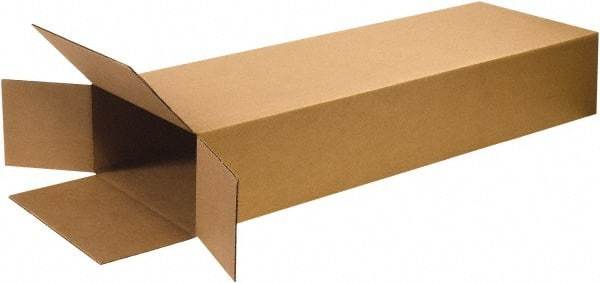 Made in USA - 4" Wide x 14" Long x 52" High Rectangle Corrugated Shipping Box - 1 Wall, Kraft (Color), 65 Lb Capacity - A1 Tooling