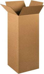 Made in USA - 12" Wide x 12" Long x 30" High Rectangle Corrugated Shipping Box - 1 Wall, Kraft (Color), 65 Lb Capacity - A1 Tooling