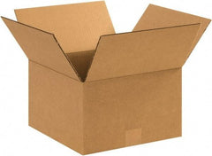 Made in USA - 12" Wide x 12" Long x 7" High Rectangle Corrugated Shipping Box - 1 Wall, Kraft (Color), 65 Lb Capacity - A1 Tooling